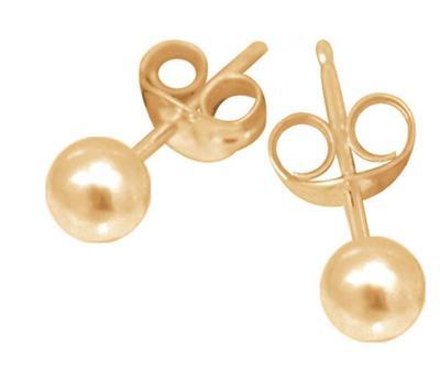 9ct Yellow Gold 6mm Ball Stud Earrings